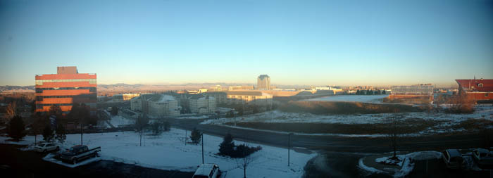 Denver Blue sky on the morning of Donna's funeral.